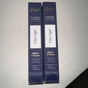 2 Brand New City Beauty Plumping Lip Gloss Clear
